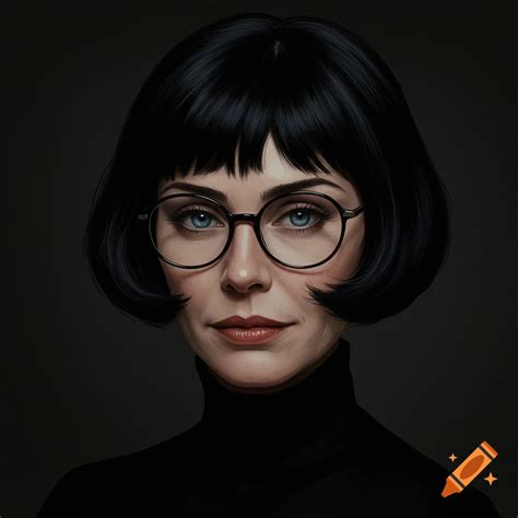 Woman in her 40s with black hair, blue eyes, black glasses, and dark ...
