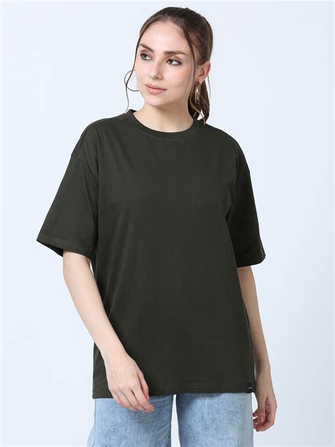 Women Solid Oversized Cotton T-Shirt – SILISOUL
