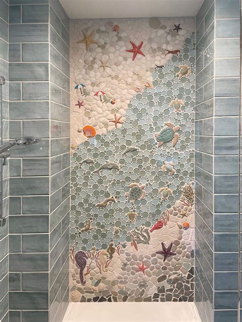 Shower/Bath Custom Handmade Mosaic Tile Gallery | Wet Dog Tile