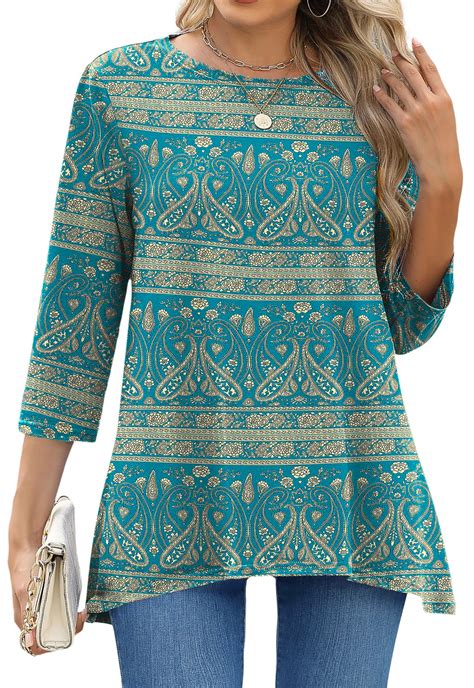 Fantaslook Plus Size Tunic Tops, Extra Long Flowy Blouses for Leggings ...