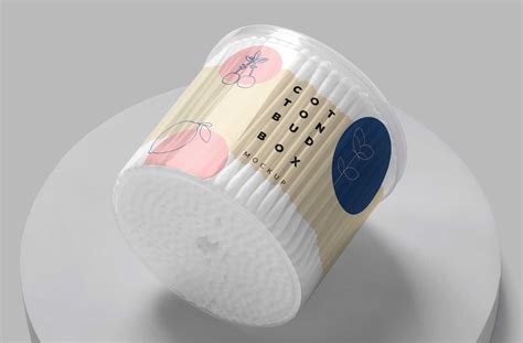 Cotton Buds Jar Mockup Psd