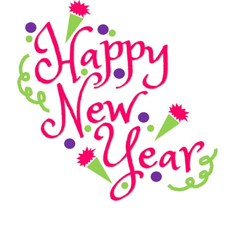 Happy New Year Clip Art Words