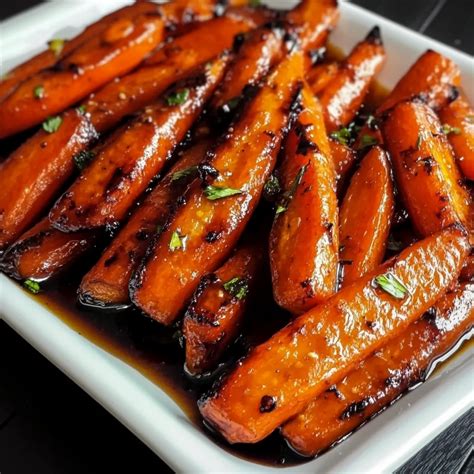 Honey Balsamic Roasted Carrots - Sweet and Savory Side Dis