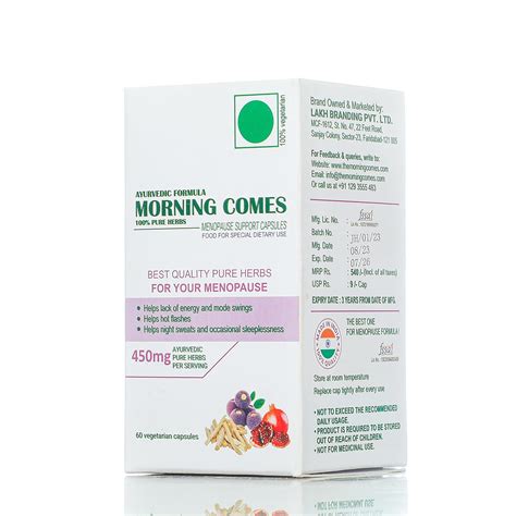 Buy Morning Comes Menopause Capsules | 60 Capsule | 450 mg Each ...