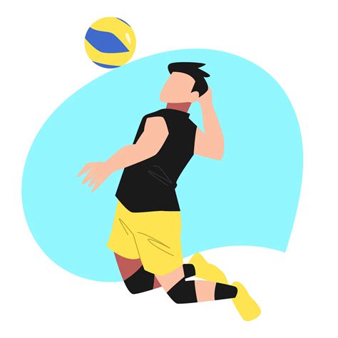 Volleyball Spiking Clipart