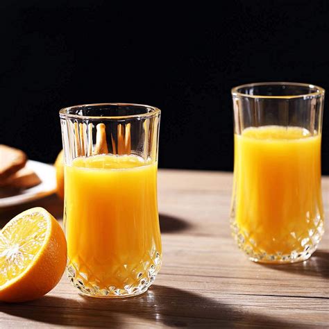 Buy Manraj Tall Highball Curved Glasses Glass Set of 6 for Water ...