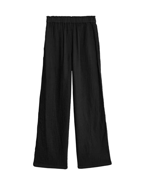 Buy Pure Cotton Elasticated Waist Beach Trousers at Marks & Spencer