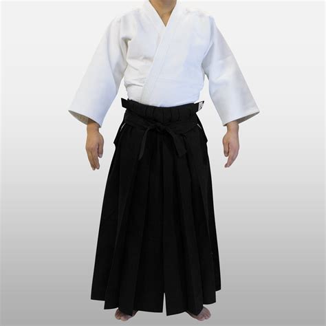 Double Layered Gi [DX] + #11000 Traditional Black Cotton Aikido Hakama ...