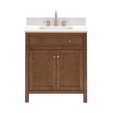Dylan 31 in. Cinnamon Single Sink Bathroom Vanity with Quartz Top ...
