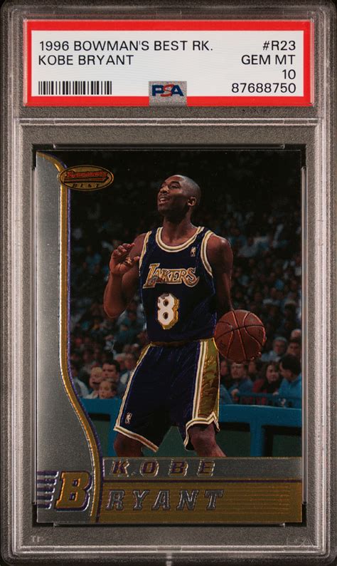 Kobe Bryant 1996 Bowman's Best #R23 Base PSA 10 Price Guide - Sports ...