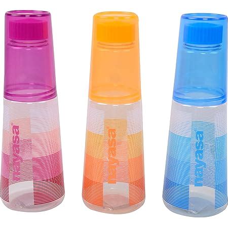 MILTON KIP SIP 1000 Pet Water Bottle, Set of 4, 1 Litre Each, Assorted ...