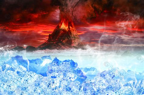冰岛火山爆发壮观场面：熔岩从冰川下流出(图)_科学探索_科技时代_新浪网