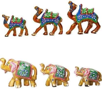 Buy Thirumal RAJSATHANI Showpiece Handcrafted Set of 6 Showpiece ...