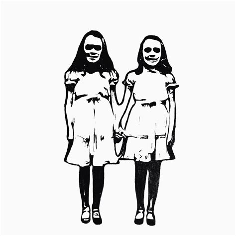 The Grady Twins, The Shining, ink sketch original. A4 – Basesketch