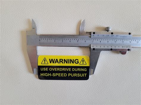WARNING use overdrive during high-speed pursuit police decal sticker | eBay UK