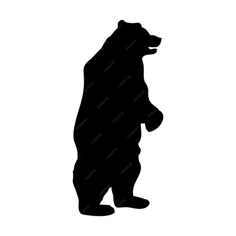 Premium Vector | Silhouette of a black bear walking