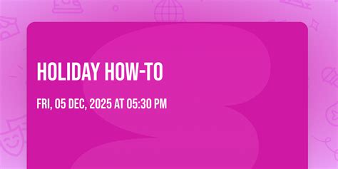 Holiday how-to, Marlo Salon, Inc., Chicago, 5 December 2025 | AllEvents