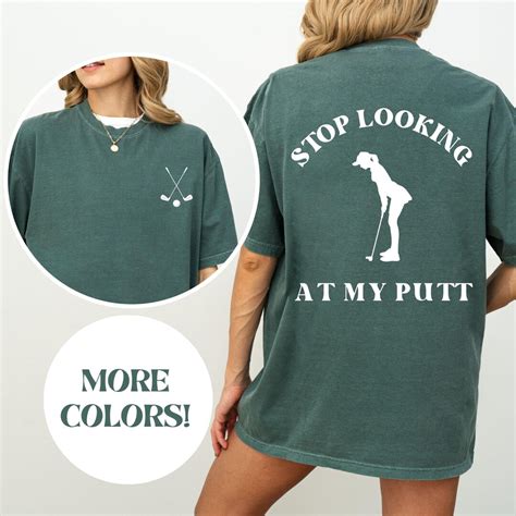 Funny Women's Golf Shirt | Stop Looking at My Putt Shirt | Cute Ladies ...