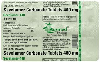 Sevelamer 400 Tablet: Uses, Side Effects, Price & Substitutes