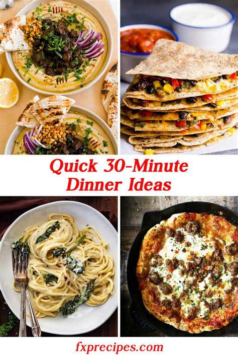 113 Easy and Quick 30-Minute Dinner Ideas - FXP Recipes