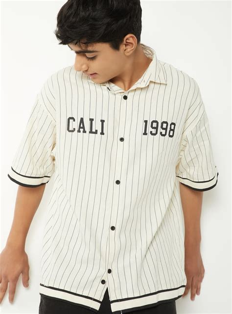 Buy Boys Striped Oversized Shirt Online at just Rs. 799.0 ...