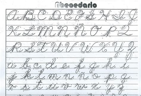 Alfabeto En Cursiva Para Imprimir - BINKEDU
