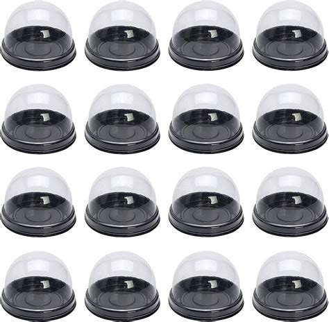 Buy 100 Pack 2 Inch Mini Cake Containers Clear Plastic Cupcake Box with ...