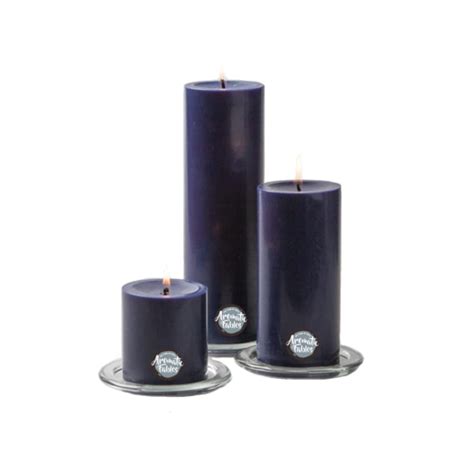 Buy First Row Soy Wax Pillar Candles with Tray Stand, Set of 3 Online ...