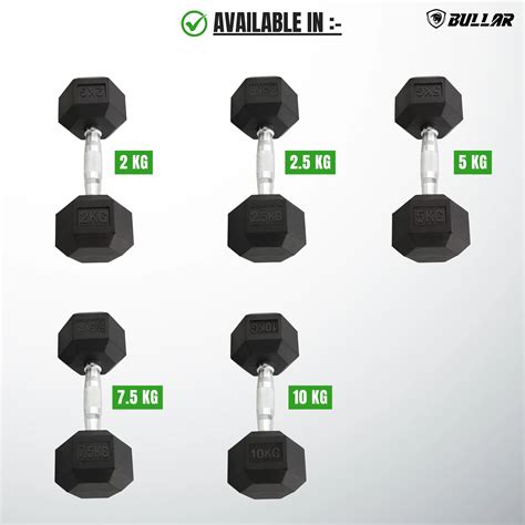 Rubber Coated Fixed Hex Dumbbells Set for Home Gym – Bullar Fitness