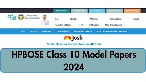 HP Board 10th Model Paper 2024: Download Class 10 Sample Paper PDF
