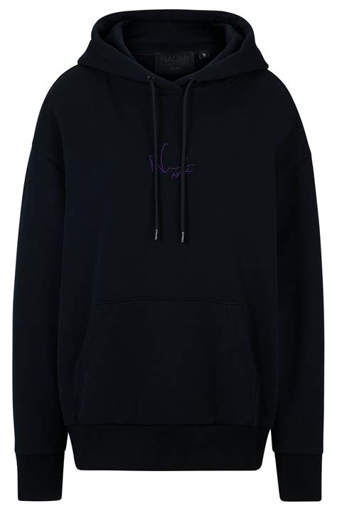 BOSS - NAOMI x BOSS cotton-terry sweatshirt with ribbed trims - Black