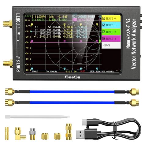 NanoVNA-F Vector Network Analyzer HF VHF UHF VNA Antenna Analyzer 50kHz ...
