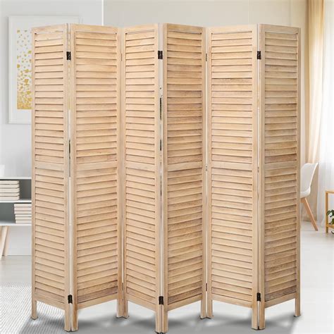 ECOMEX 6 Panel Wood Folding Room Divider - Privacy India | Ubuy