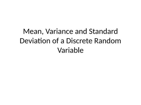 Image result for Discrete Random Variable Variance StatCrunch