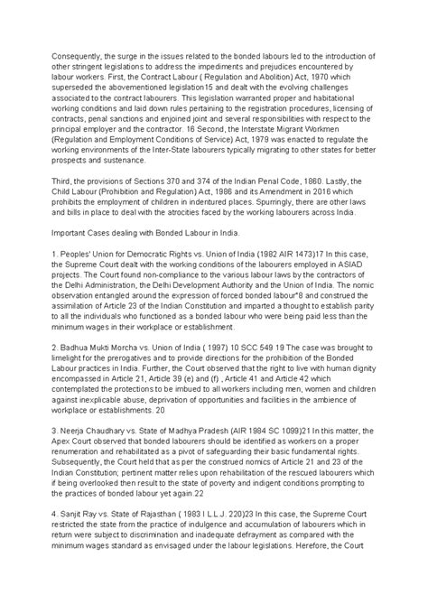 3 - Summary Labour Law project - Consequently, the surge in the issues ...