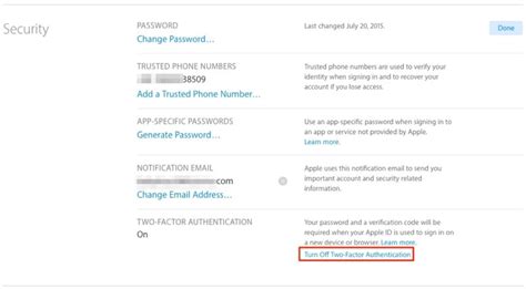 Image result for How to Turn Off Two-Step Authentication Apple