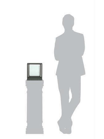 Square Charcoal Black Finish Outdoor Gate Post Lamp Light For Home ...