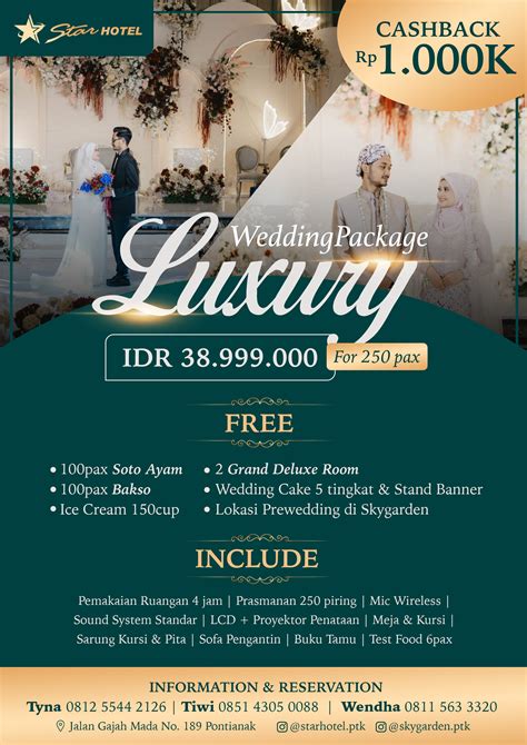 Wedding Package Hotel Flyer Design | Desain grafis, Pernikahan, Desain ...