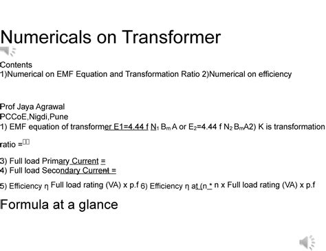 Numerical Problems on Transformer: EMF & Efficiency Analysis - Studocu