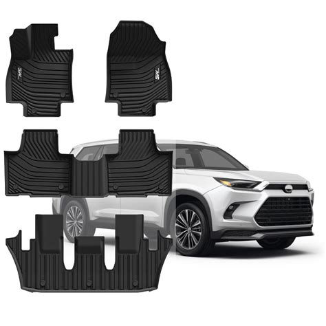 Snapklik.com : 3W Floor Mats Fit 2024 2025 Toyota Grand Highlander