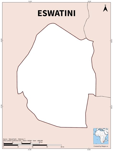 Eswatini Maps | Mappr