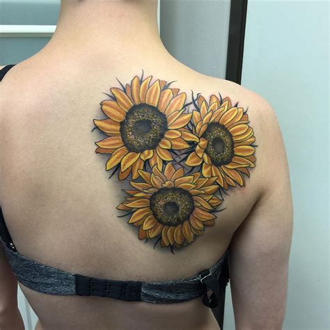 80+ Bright Sunflower Tattoos - Designs & Meanings for Happy Life (2019)