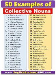give me a list of 50 uncommon collective nouns - Brainly.in