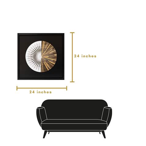 Minimalistic Semi Circle Resin Art Mdf Wood Frame Embossed Crystal Emb