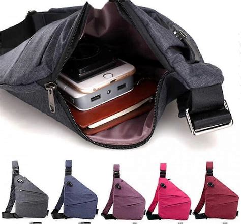 Anti-Theft Bag for Women & Men - Cross Body Travel Bag with Slim Sling ...