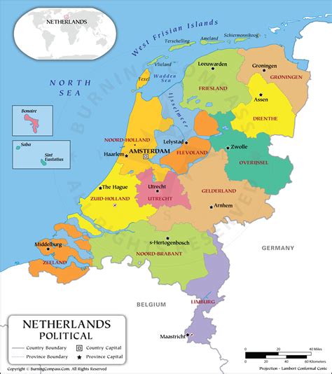 Netherlands Political Map _ The Netherlands Political Map – CEVFQ