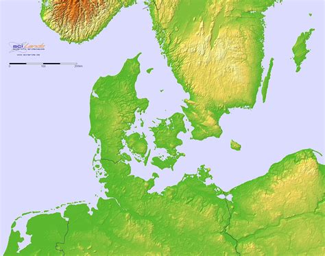 Denmark Physical Map
