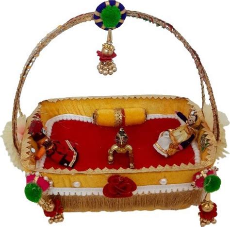 Kanha Laddu Gopal COUPLE PUPPET Basket/Palky/Jhula Size Large 5 to 6 ...