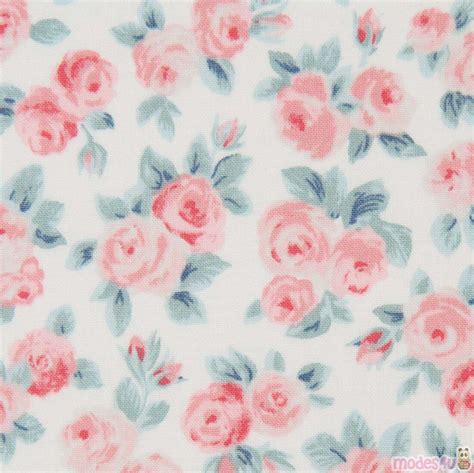 vintage light cream flower fabric with peach roses by Liberty Fabrics ...
