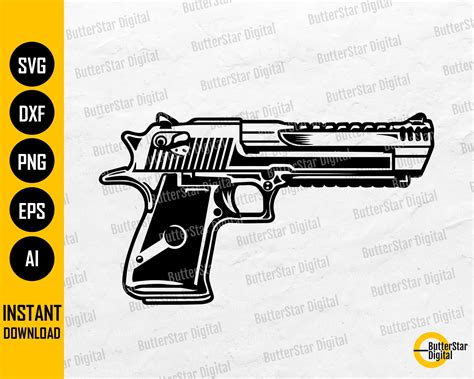 Handgun SVG Hand Gun SVG Firearm Stencil Vinyl Decal - Etsy India